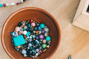 Colorful beads and trinkets for do-i