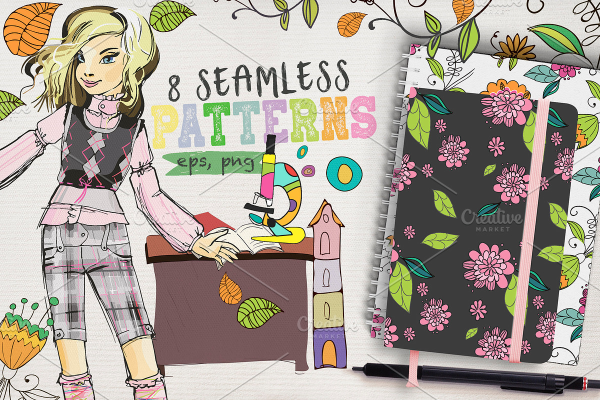 GIRL'S MIDDLE SCHOOL, an Education Illustration by Alisa Mikibith Art (Photo 10 of 14)