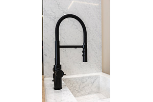 Matte black kitchen faucet over, a Background Photo by wip3out
