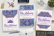 Decorative ornamental cards set, a Brochure Template by LineTale (Thumbnail 1 of 2)