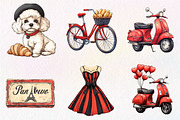 Parisian Summer Clipart, an Illustration by CreationArt (Thumbnail 2 of 5)