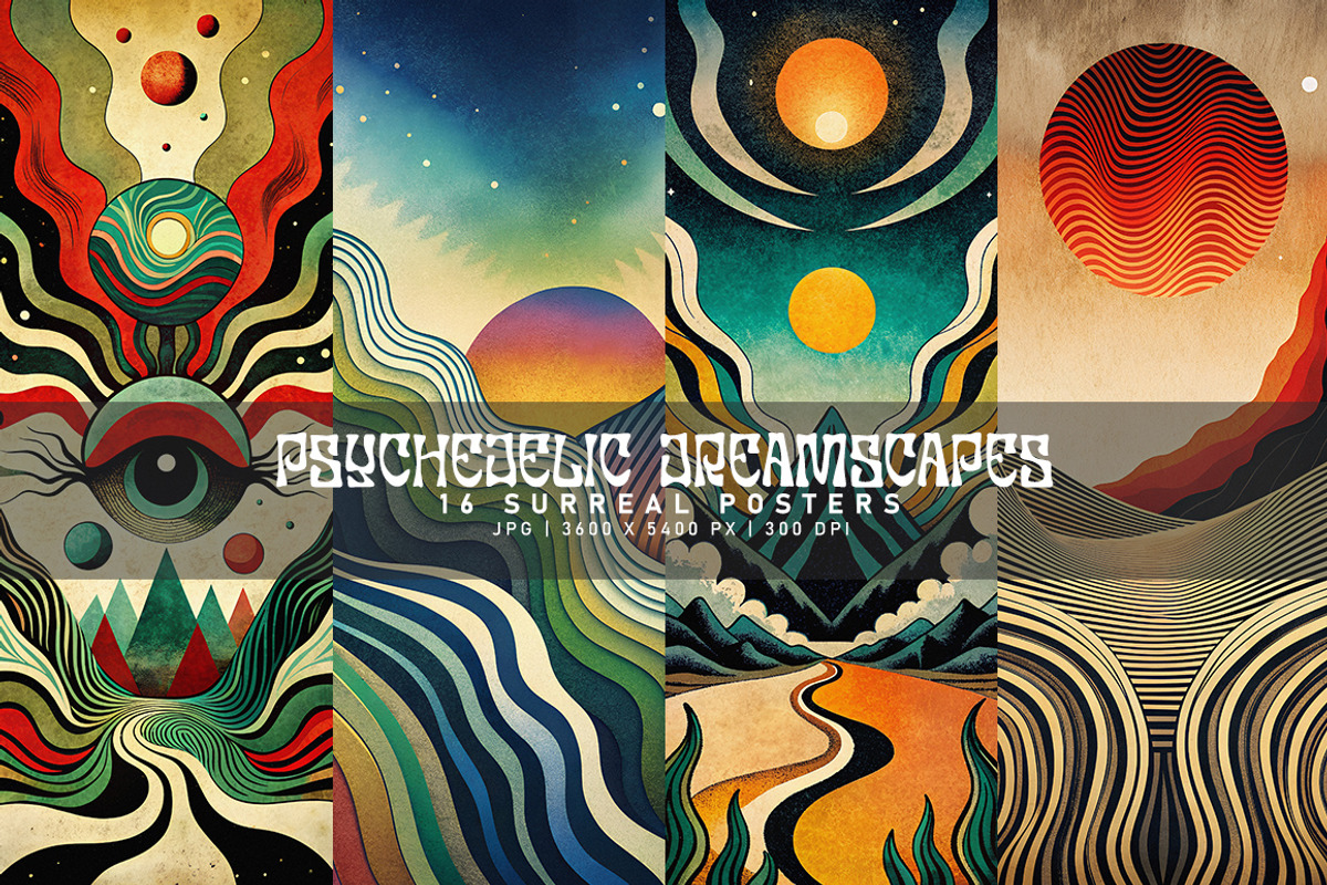 Psychedelic Dreamscapes, a Decorative Illustration by Digital Art Creations (Photo 2 of 9)