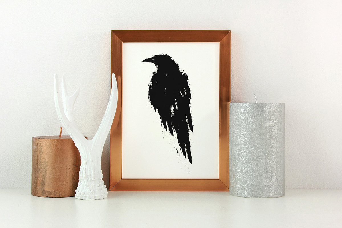 Raven Black Silhouette, an Animal Illustration by DeShoff Art (Photo 1 of 5)