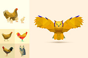Polygonal Birds, an Animal Illustration by blauananas (Thumbnail 3 of 5)