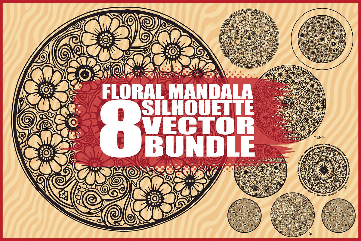 Decorative Mandala Vector Designs, an Illustration by jahid234 (Photo 1 of 9)