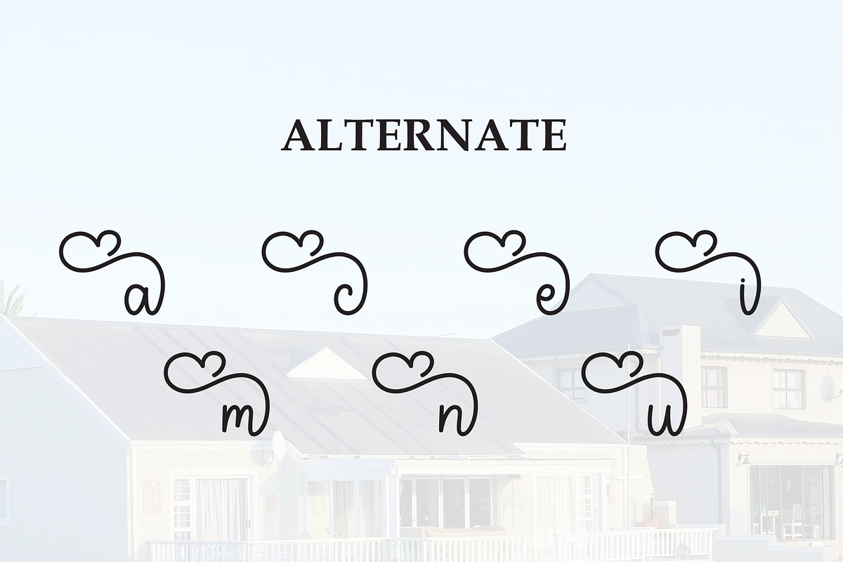 House | Script Font preview 8