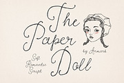 The Paper Doll Vintage Romantic Font, a Script Font by AnMark (Thumbnail 1 of 16)