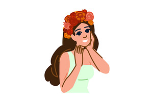 Beautiful smiling woman wearing, an Object Illustration by pikepicture