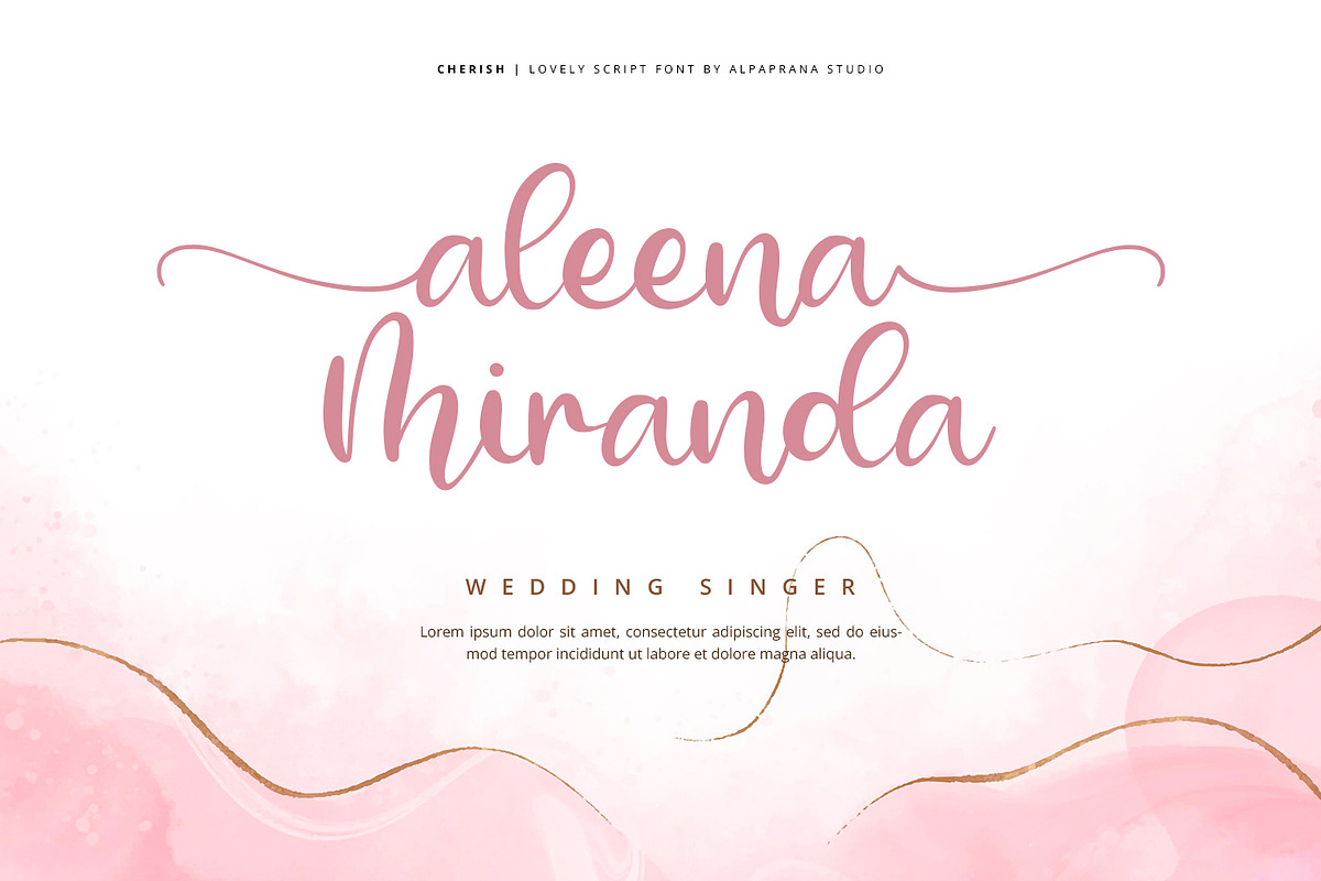 Cherish - Script Font, a Script Font by Alpaprana (Photo 2 of 13)