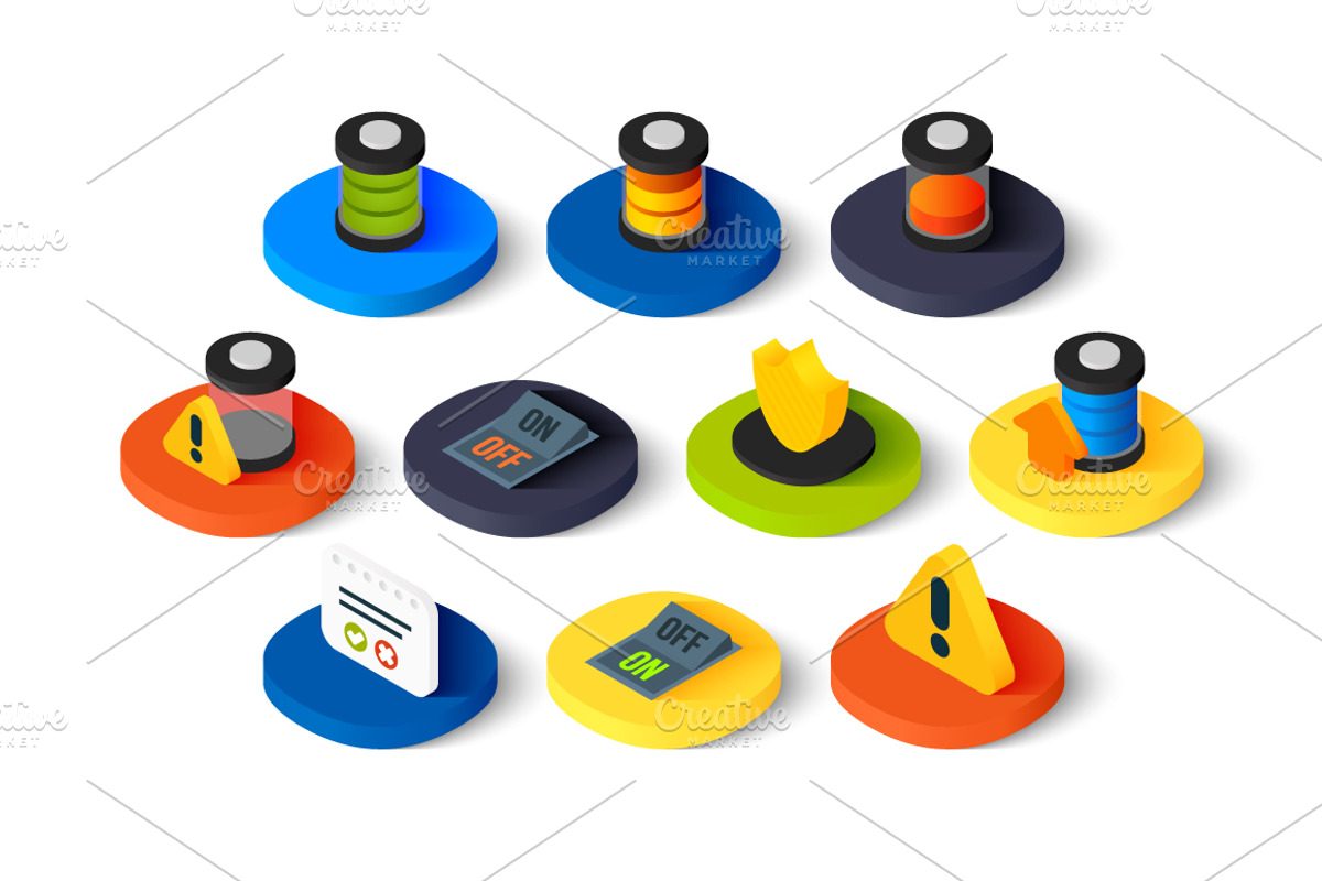 Isometric icons - Interface, an Icon by sidmaydesign