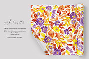 Watercolor summer floral pattern, a Pattern Graphic by SirenaArt (Thumbnail 3 of 12)