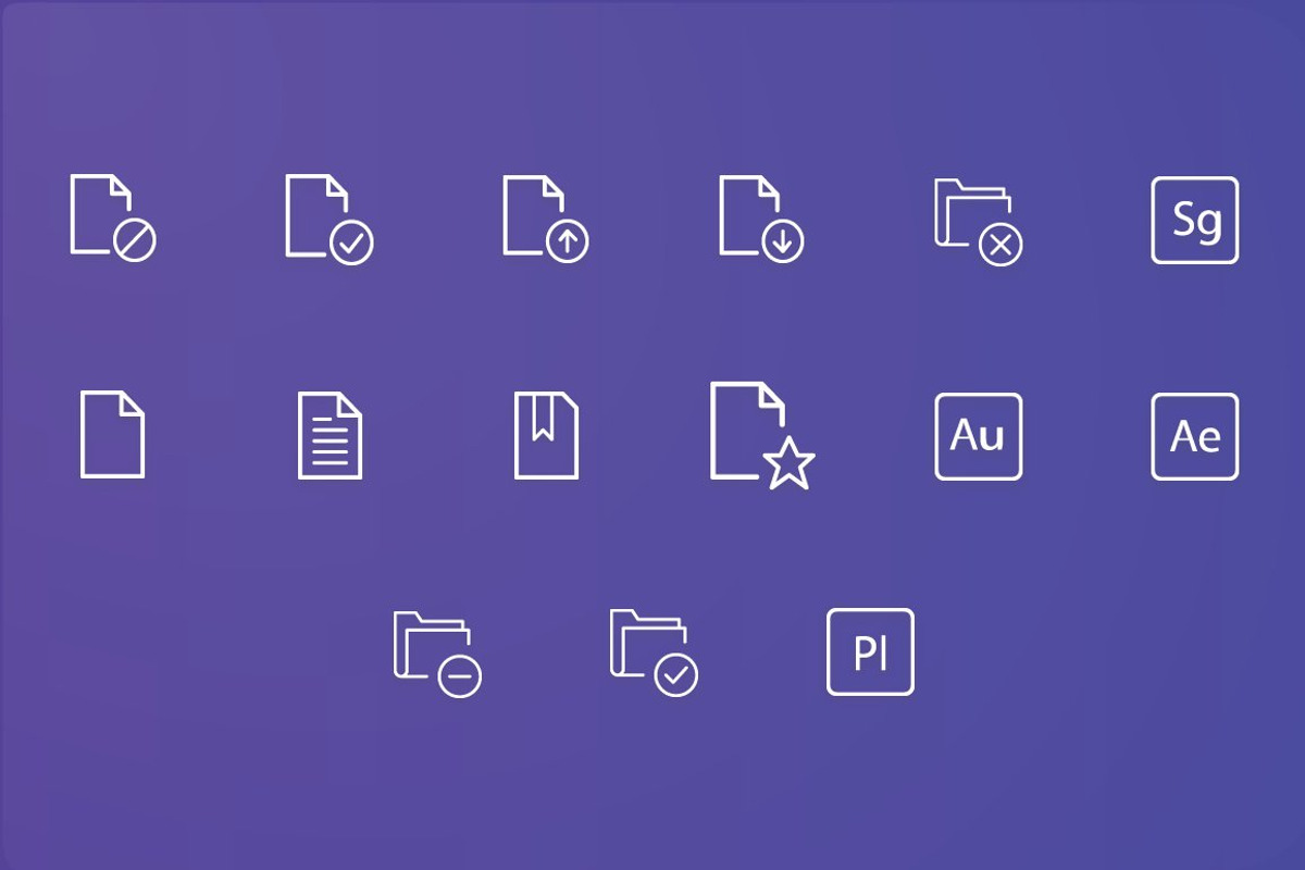 Documents, Folder & File Types Icons, an Outline Icon by FlatLineIcons (Photo 3 of 3)
