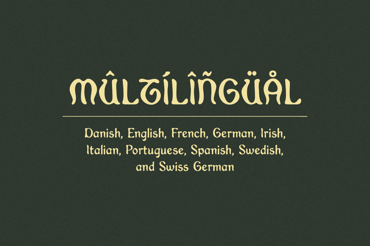 Trillium, a Blackletter Font by Bruised Goods (Photo 12 of 12)