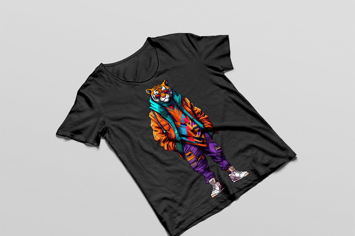 Stylish Tiger clipart, an Object Graphic by DreamerStarCo (Photo 8 of 8)