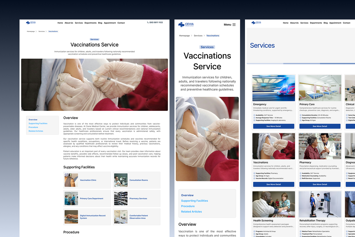 Hospital & Medical Figma Template, an UI Kit Template by Rozepaars Design (Photo 5 of 9)