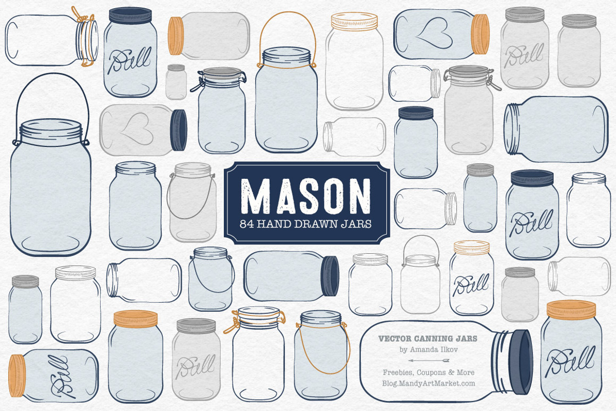Navy Jar Vectors & Clipart, an Illustration by Amanda Ilkov (Photo 1 of 4)