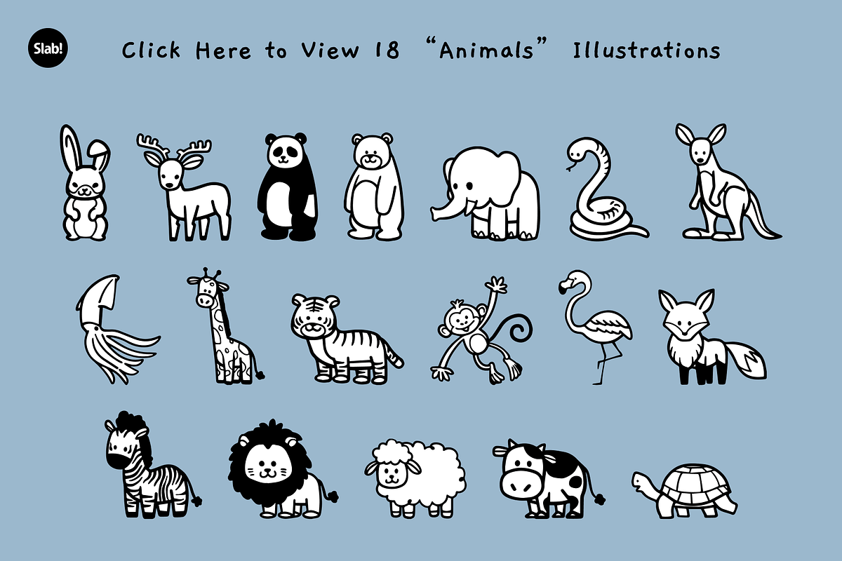 Cute Hand Drawn Animal Illustration, an Animal Illustration by SLAB! Design (Photo 2 of 4)