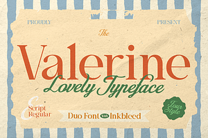 Valerine, a Handwritten Font by Burntilldead