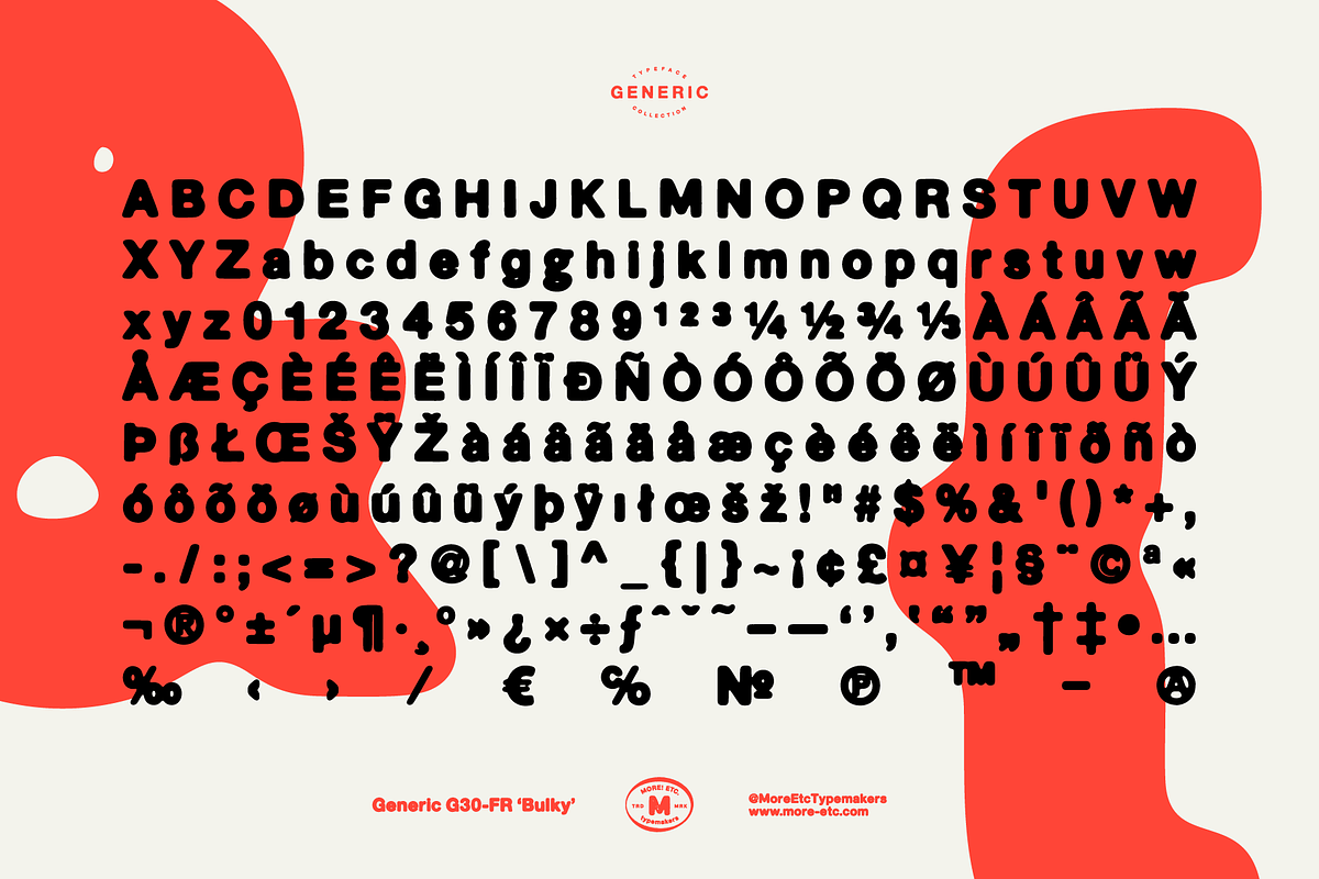 Generic G30-FR 'Bulky', a Sans Serif Font by More Etc. Studios (Photo 6 of 8)