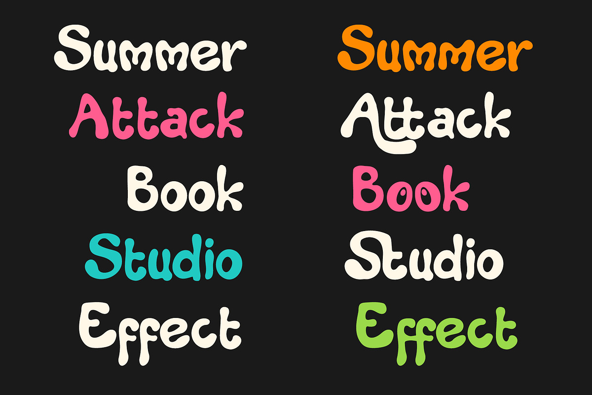 Alopyu - Bubble Fun Display Font, a Handwritten Font by Mockmenot (Photo 5 of 6)