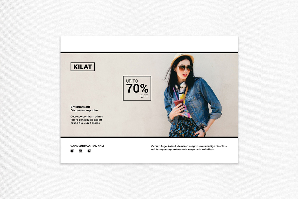 Fashion Postcard Flyer, a Card Template by BetterSry (Photo 4 of 7)