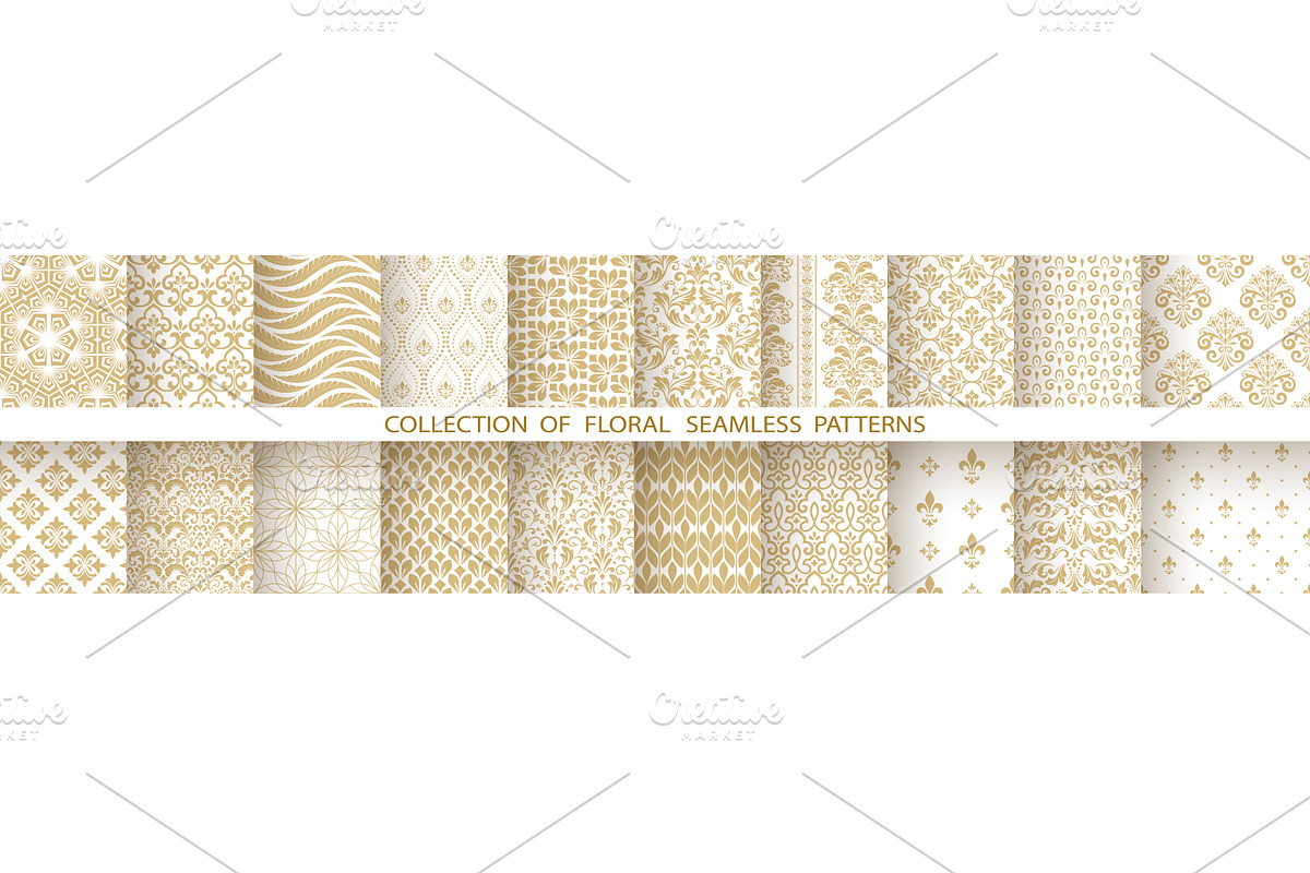 Geometric floral set of patterns., a Pattern Graphic by RODINA (Photo 1 of 3)