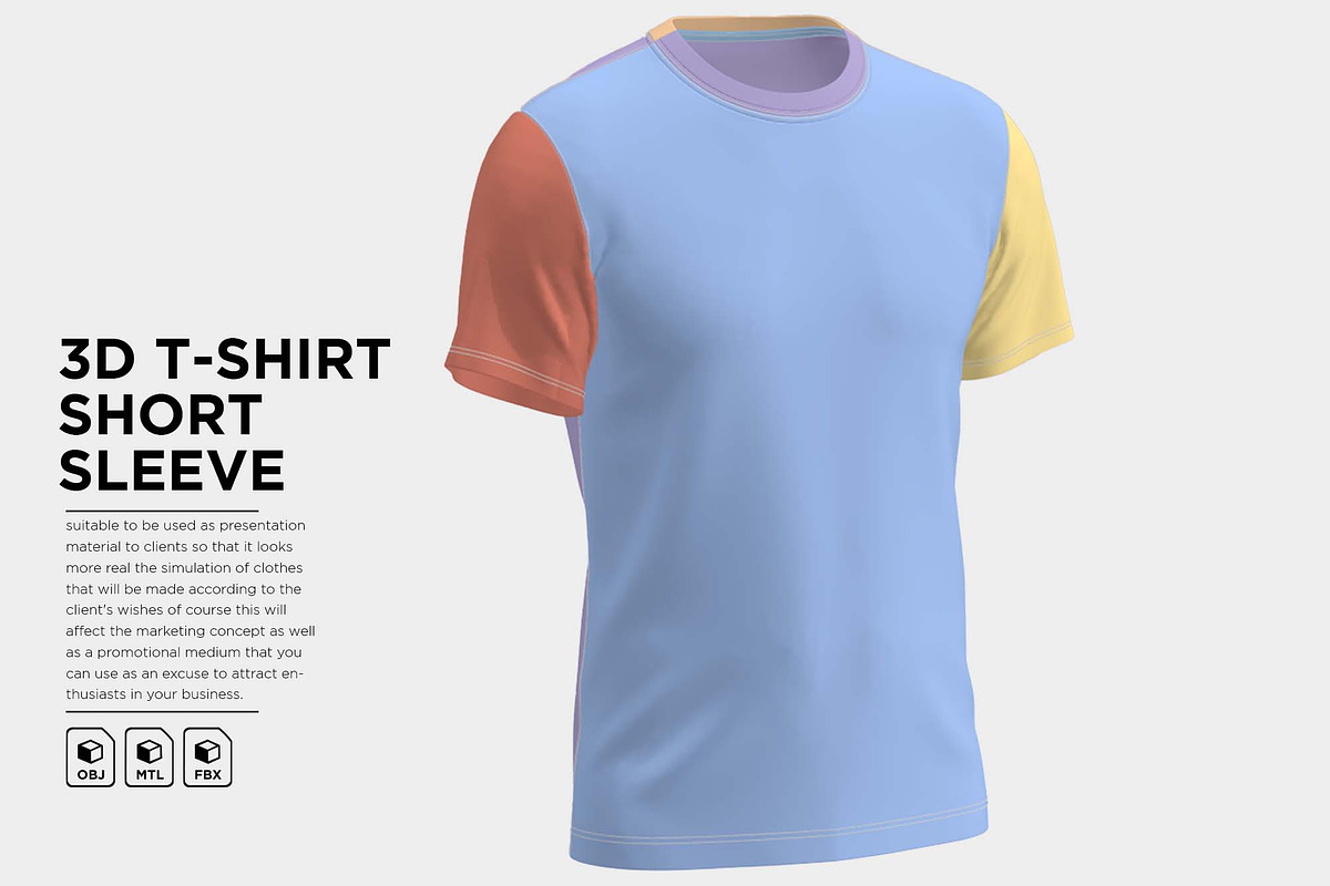 3D Model Men's T-Shirt Short, a Characters & Person 3D Model by 3D Resource (Photo 3 of 7)