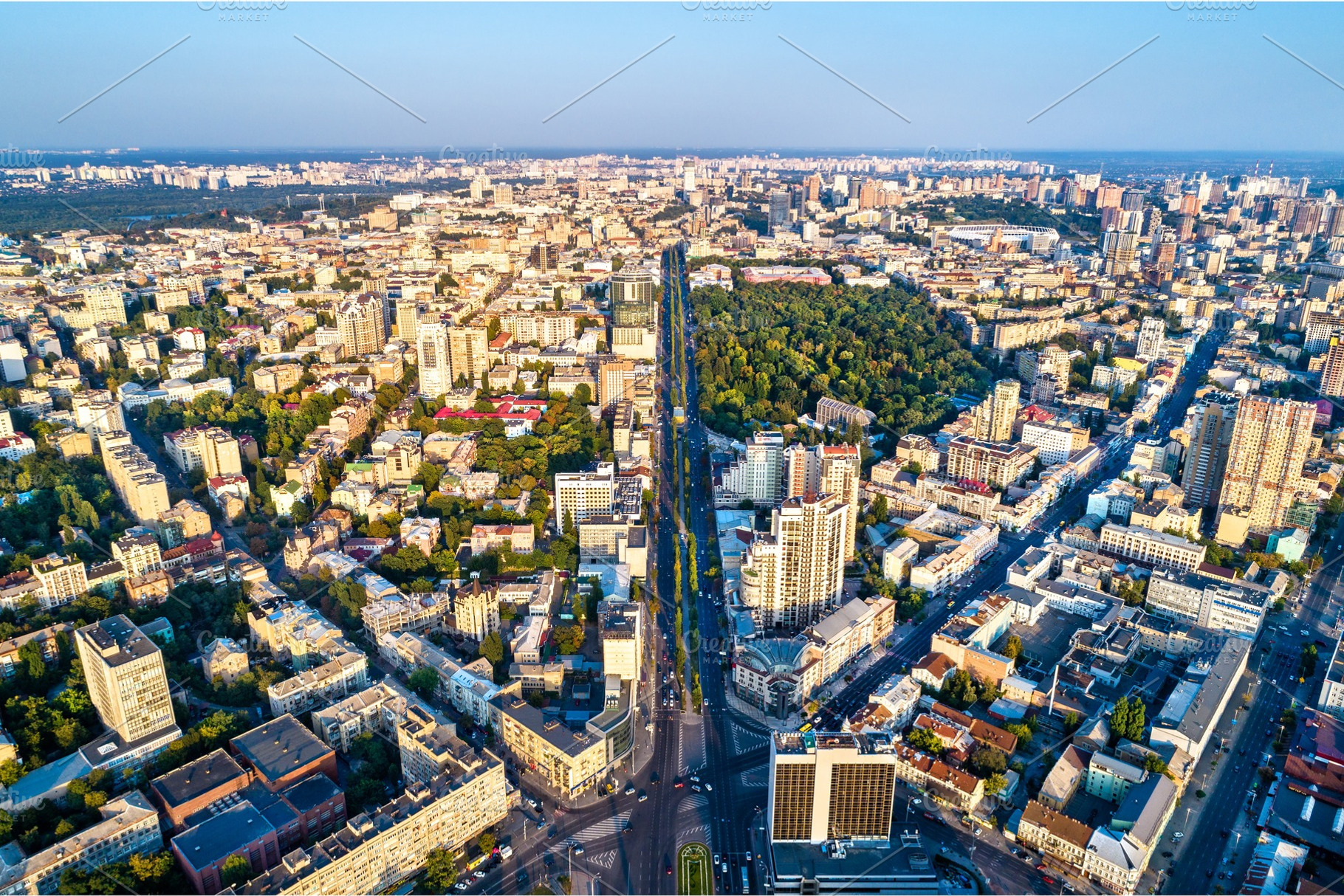 Aerial view of taras shevchenko stock photo containing ukraine and kiev, an Architecture Photo by Leonid Andronov