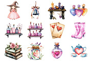 Mystical Witch Love Potions PNG Clip, an Illustration by Design Market (Thumbnail 2 of 3)