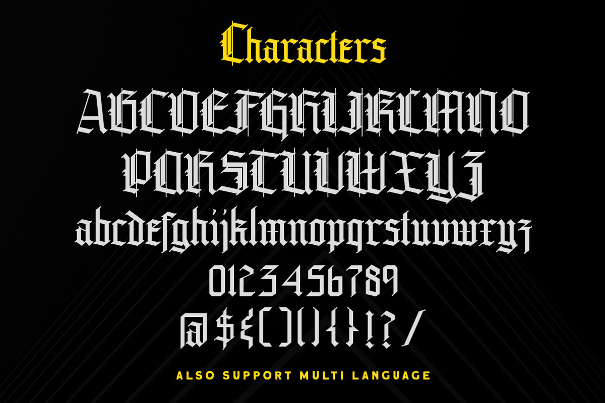 Grandice - Blackletter Typeface, a Blackletter Font by Letterhend Studio (Photo 8 of 9)