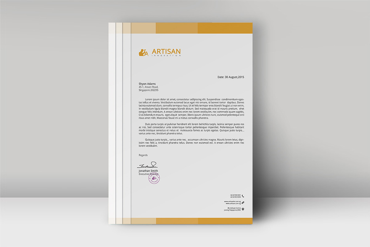 Letterhead Template, a Stationery Template by artisanHR (Photo 2 of 6)