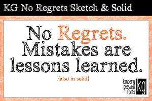 KG No Regrets Sketch & Solid