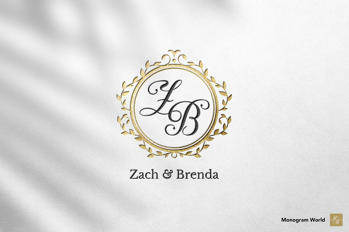 Wedding Monogram ZB, a Branding & Logo Template by Monogram World ...