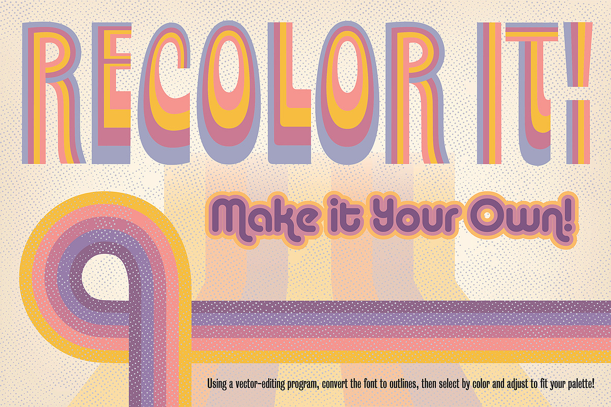 Stripe-adelic SVG Color Font preview 2