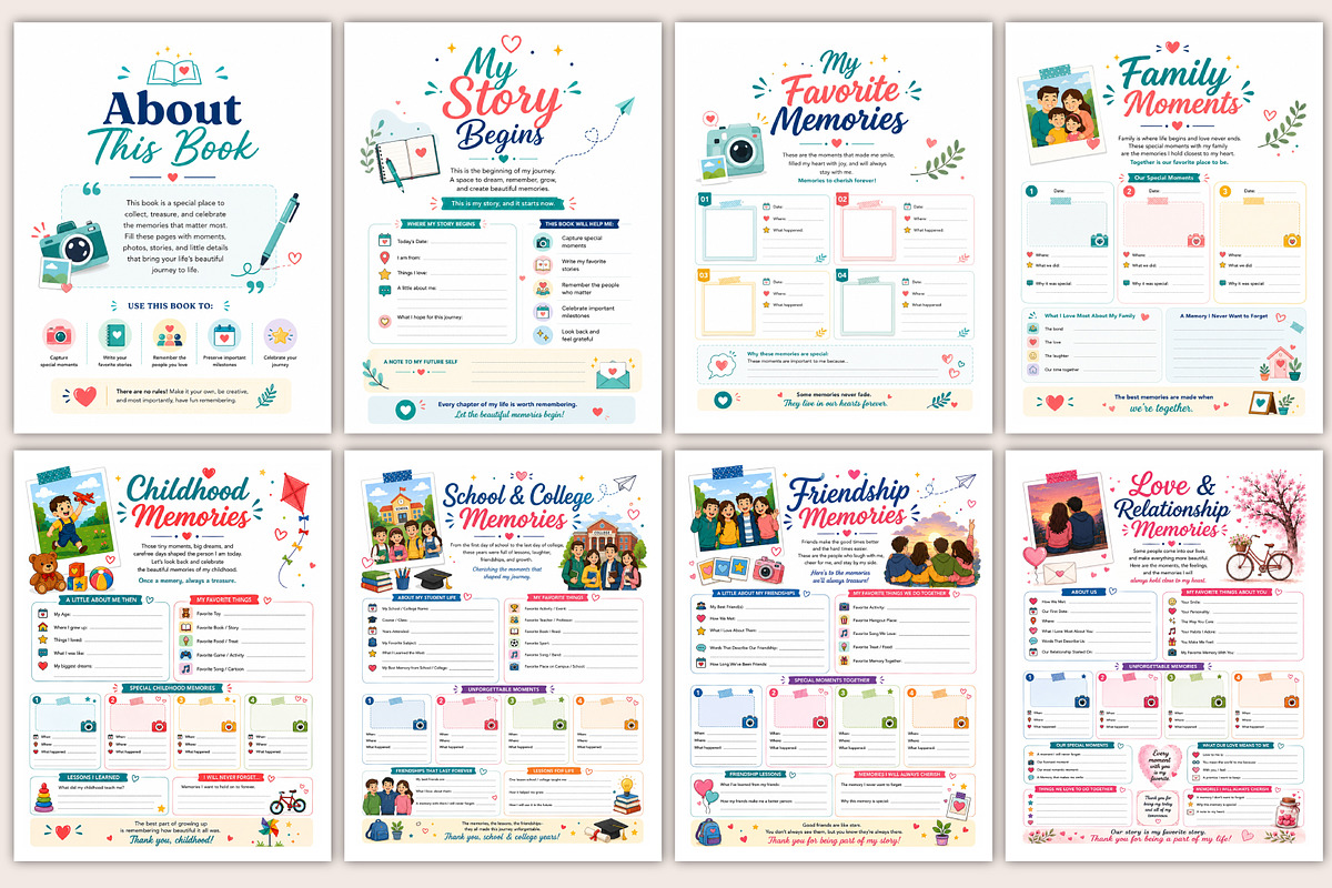 Memory Collection Book, a Stationery Template by Designmela01 (Photo 2 of 5)