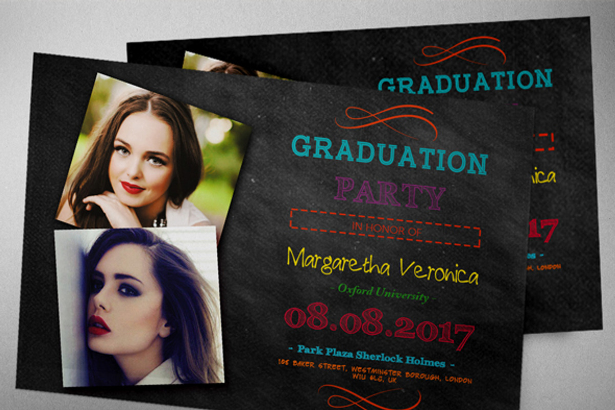 Graduation Invitation XII, an Invitation Template by Mariyana