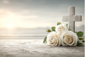 A gravestone in a cemetery is, a Nature Photo by ZinetroN