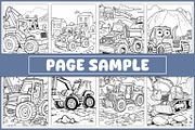 Construction Vehicles Coloring Pages, a Transportation Illustration by BrightMart (Thumbnail 2 of 3)