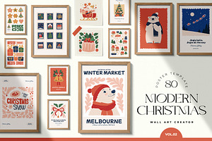 Modern Christmas.2 | WallArt Creator, an Object Graphic by Leleka.Store