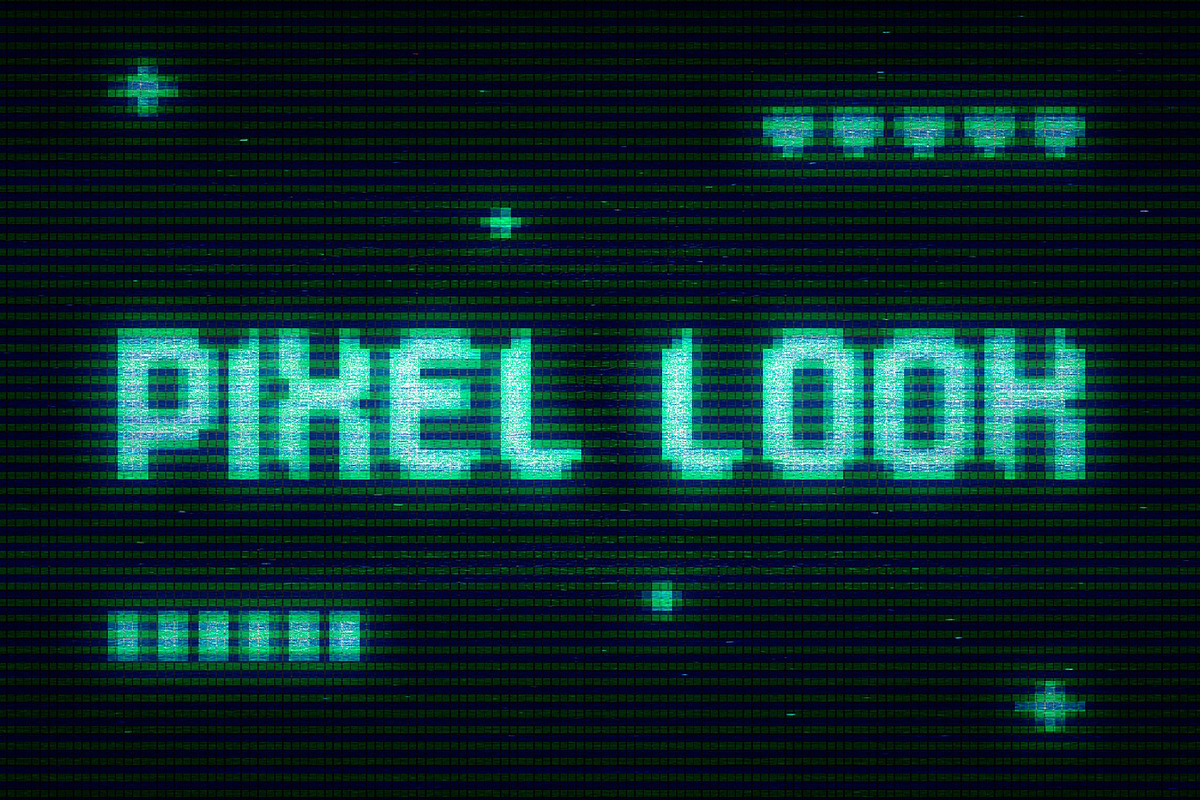 Pixel Display Retro Screen Mockup, a Layer Style Add-On by studiogstock (Photo 1 of 4)