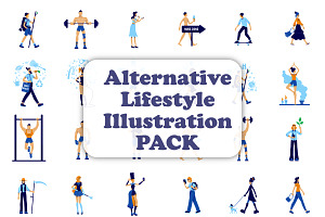 Alternative lifestyle SVG characters