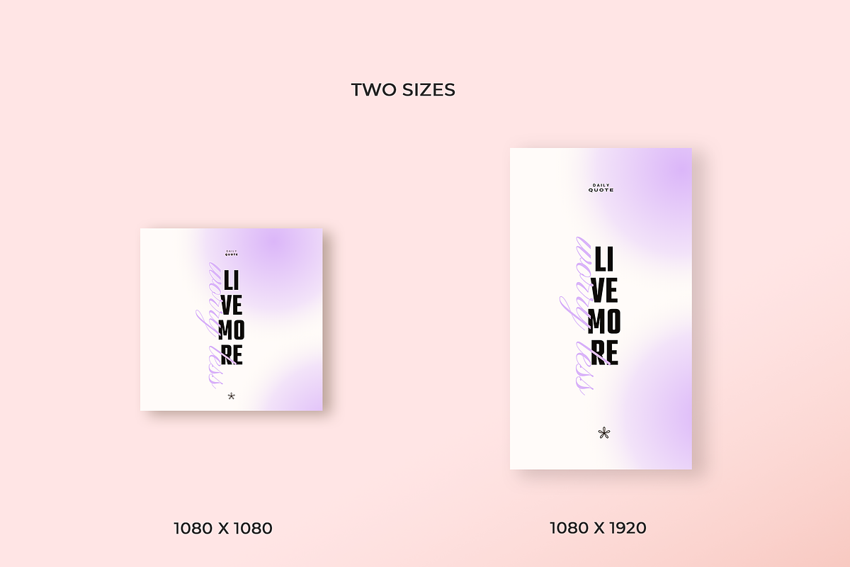 Retro Gradient Insta Quotes, a Social Media Template by Kseniia_Design (Photo 7 of 9)