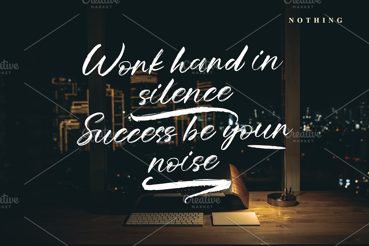 Nothing - Handwritten Font, a Handwritten Font by prps.std (Photo 5 of 7)