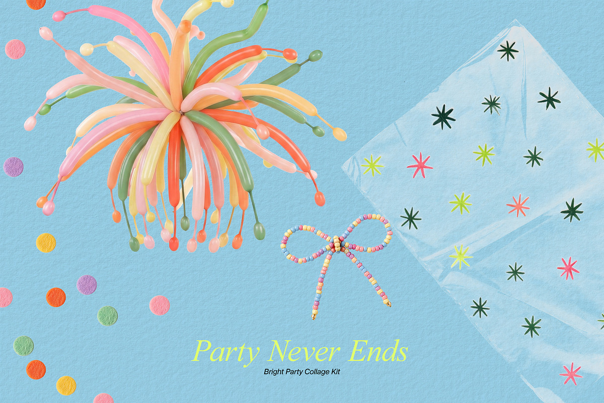 Party Never Ends: Bright Collage Kit, an Object Graphic by divanovskaya_nv (Photo 4 of 17)