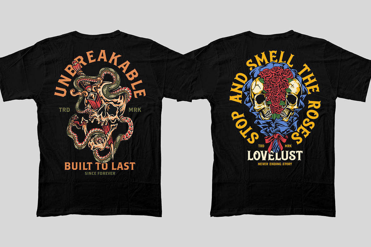 Tattoo T-shirt Design Bundle, an Object Illustration by Stead Supply (Photo 2 of 6)