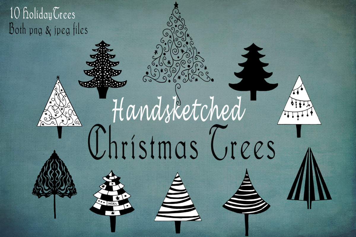 Handsketched Holiday Christmas Trees, a Decorative Illustration by Lone Star I&D (Photo 1 of 5)