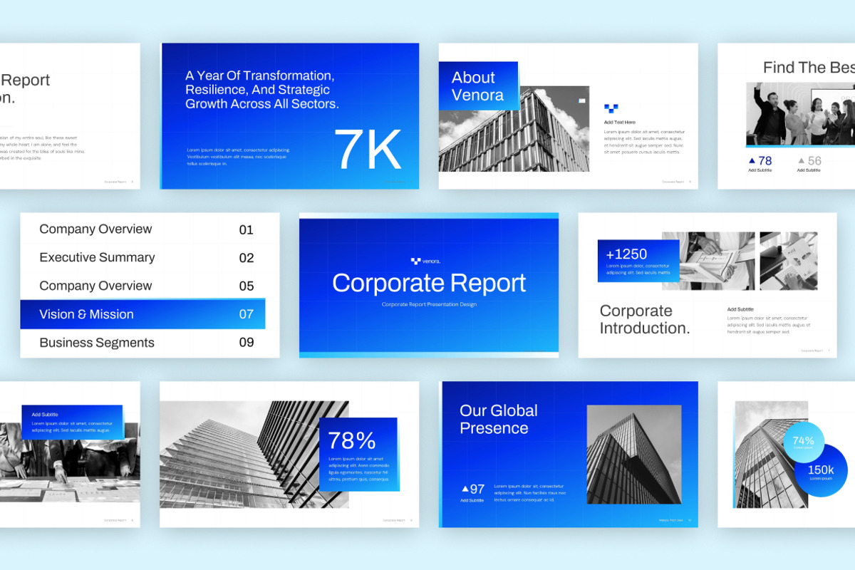 Corporate Report Google Slides, a Presentation Template by Loin Studio (Photo 4 of 4)