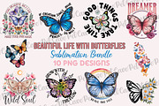 Beautiful Life Butterflies Bundle, a Graphic by Pet Cave (Thumbnail 1 of 8)