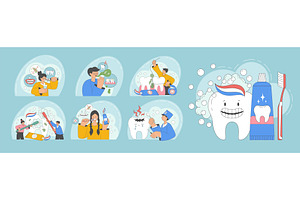 Oral hygiene. Dental protection, a Healthcare Illustration by Onyx