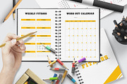 Healthy Lifestyle & Fitness Planner, a Stationery Template by Amit Debnath (Thumbnail 2 of 7)